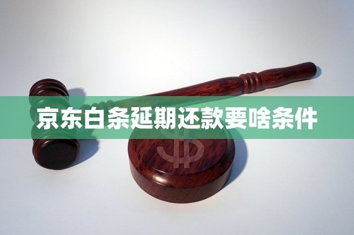 京东白条延期还款要啥条件