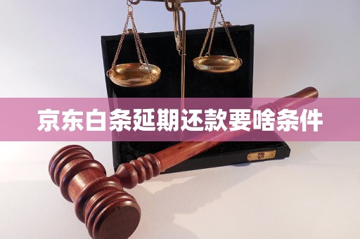 京东白条延期还款要啥条件