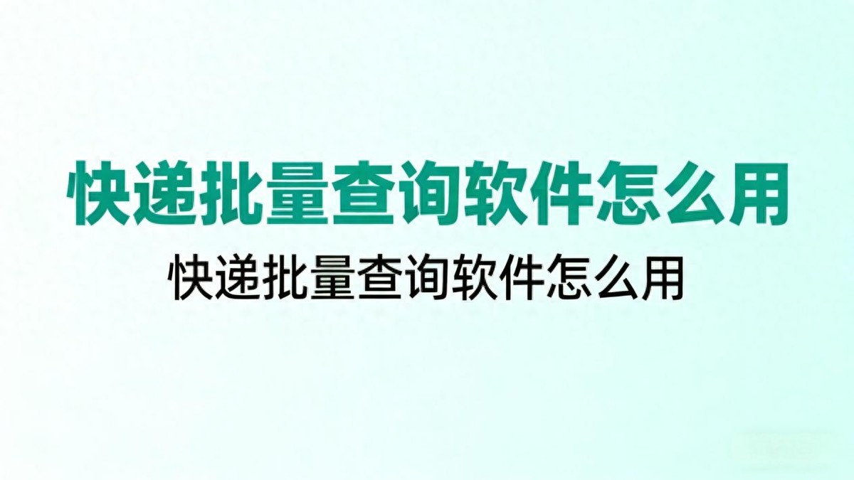 快递物流单号查询 电商批量查物流一键高效不费事