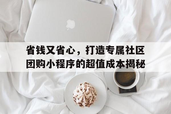 省钱又省心，打造专属社区团购小程序的超值成本揭秘