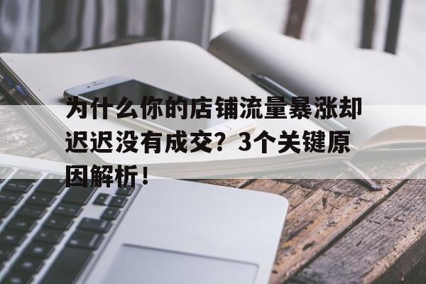 为什么你的店铺流量暴涨却迟迟没有成交？3个关键原因解析！