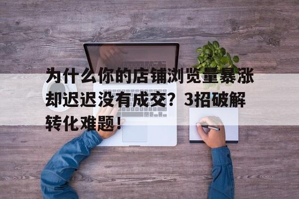 为什么你的店铺浏览量暴涨却迟迟没有成交？3招破解转化难题！